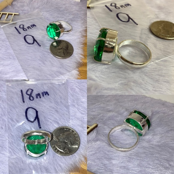 Green Quartz Gorgeous Chunky Handmade Ring - Picture 8 of 8